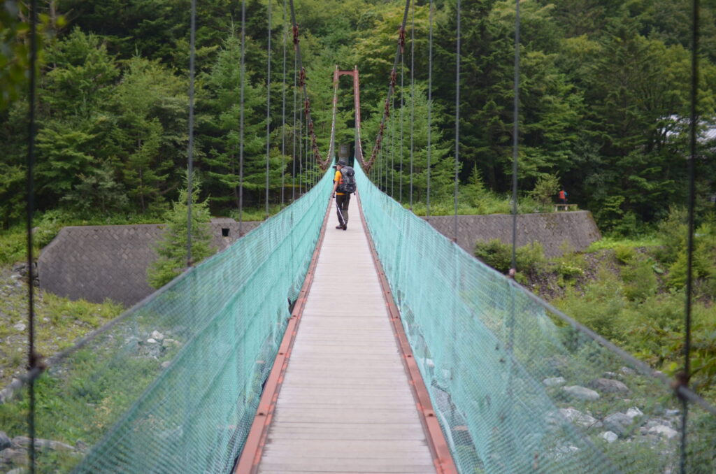 Forest trail from Hirogawara toward Mt. Kitadake, Southern Japan Alps