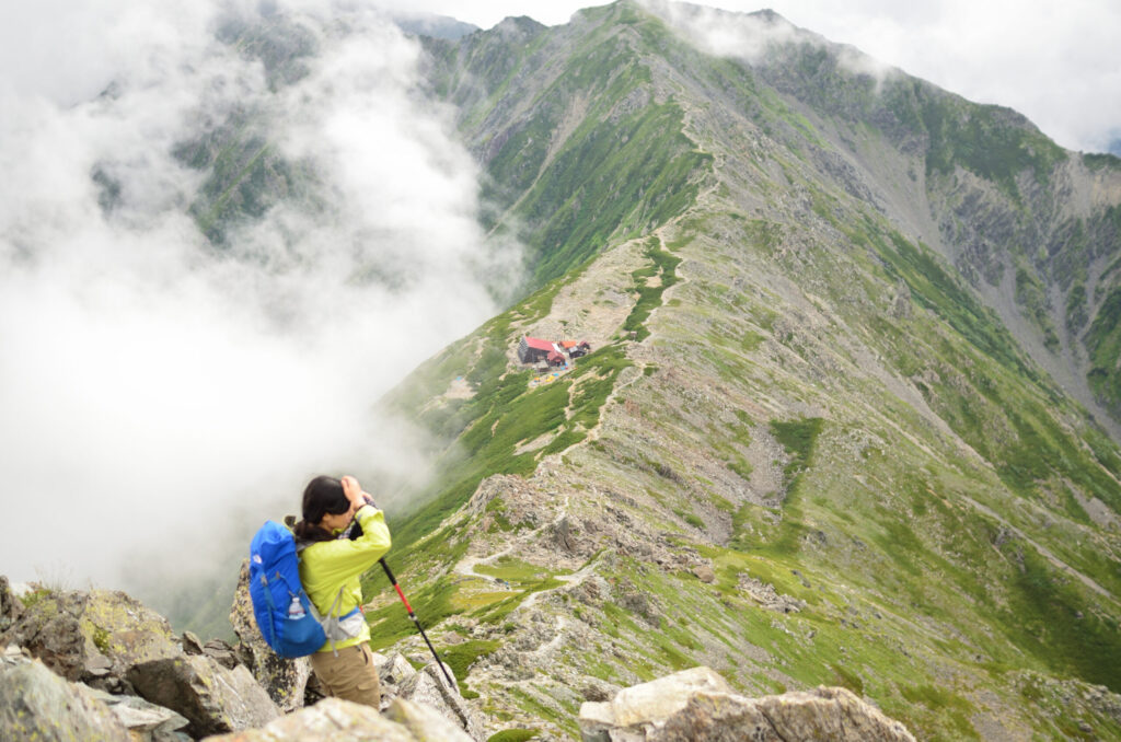 Evening view from ridge near Kitadake Sanso, Shirane Sanzan traverse
