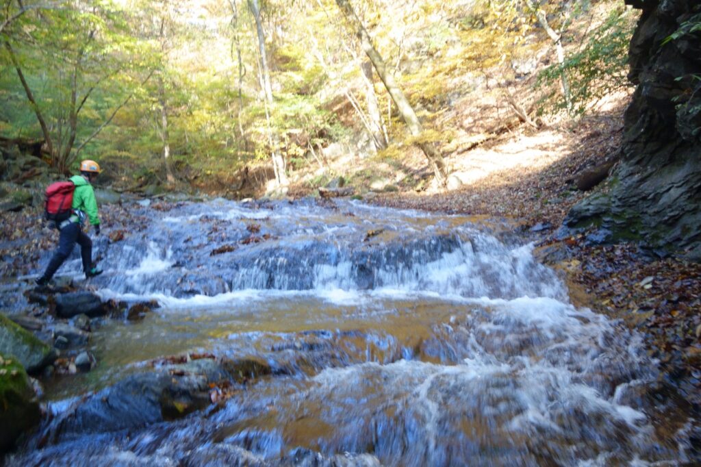 name smooth water polished slabs Usuigawa stream climbing Japan