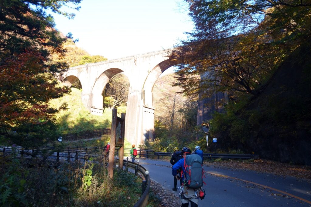 Megane Bridge Usui Third Bridge historic red brick railway viaduct Gunma Japan