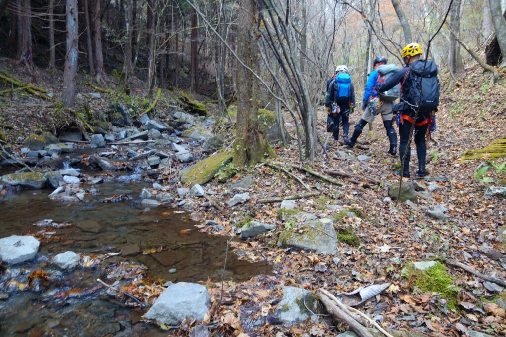upper section Usuigawa stream higher elevation sawanobori