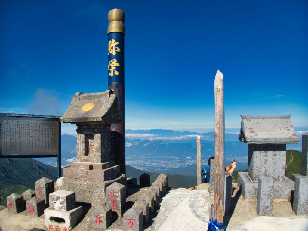 Summit shrine on Mt. Akadake, Yatsugatake Range, Japan