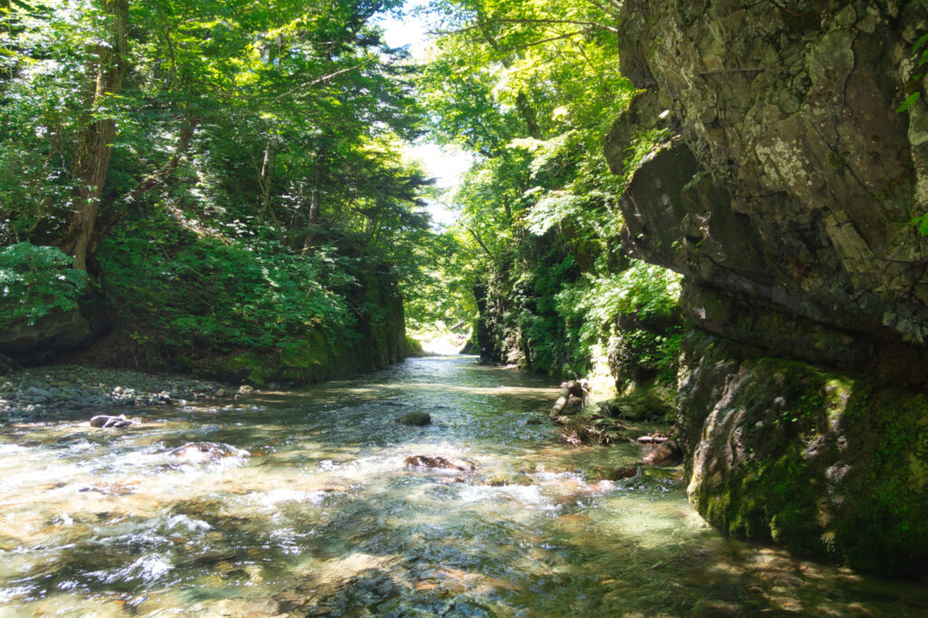 Katsurakamachi gorge pool on the Uonogawa, Oku-Shiga Japan
