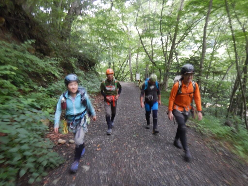 Akaya Forest Road approach to Sasaana-zawa, Tanigawa Range Japan